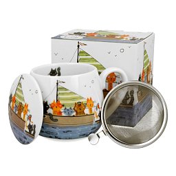 Obrázek pro produkt Hrnek byl. Kočičí svět Námořníci 0,43l porcelán