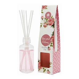 Obrázek pro produkt Tyčinkový difuzér Rose petal & Honey 50ml