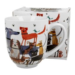 Obrázek pro produkt Hrnek Pejsci na procházce 1l porcelán