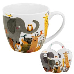 Obrázek pro produkt Hrnek Zvířátka 0,46l porcelán