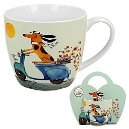 Obrázek pro produkt Hrnek Dog on scooter 0,46l porcelán