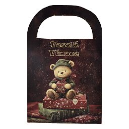 Obrázek pro produkt Dárková taška Veselé Vánoce Medvídek