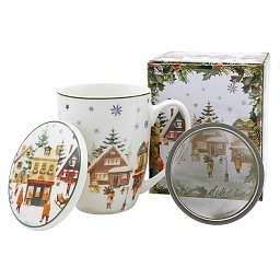 Obrázek pro produkt Hrnek byl. Vánoční vesnička 0,36l porcelán