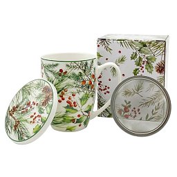 Obrázek pro produkt Hrnek byl. Zimní jehličí 0,36l porcelán