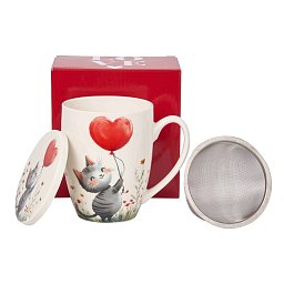 Obrázek pro produkt Hrnek byl. Cat with Balloon 0,36l porcelán