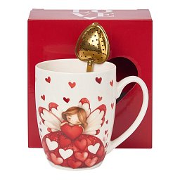 Obrázek pro produkt Hrnek se sítkem Angel 0,36l porcelán