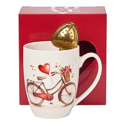 Obrázek pro produkt Hrnek se sítkem Bike 0,36l porcelán