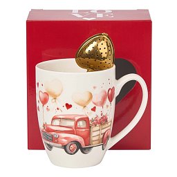 Obrázek pro produkt Hrnek se sítkem Car 0,36l porcelán