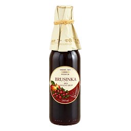 Obrázek pro produkt 100% ovocný sirup BIO Brusinka 0,25l