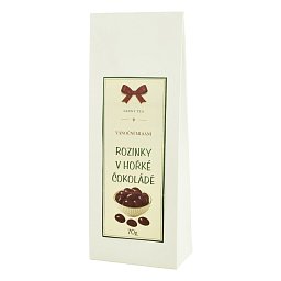 Obrázek pro produkt Vánoční rozinky v hořké čokoládě 70g