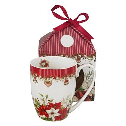 Obrázek pro produkt Hrnek Vánoční růže 0,36l porcelán