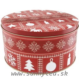 Obrázek pro produkt Dóza Vánoční variace okrouhlá