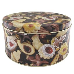 Obrázek pro produkt Dóza Vánoční cukroví okrouhlá