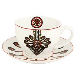 Obrázek pro produkt Šálek s podšálkem Etno 0,25l