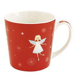 Obrázek pro produkt Hrnek Andílek červený 0,5l porcelán