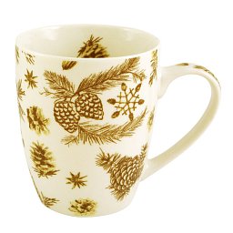 Obrázek pro produkt Hrnek Šišky 0,34l porcelán