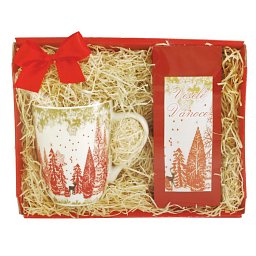 Obrázek pro produkt Dárkový balíček Zimní krajina červený