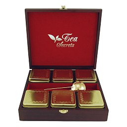 Obrázek pro produkt Dárkový set Dóza dřevěná na 6 čajů