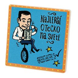 Obrázek pro produkt Dekorace magnetka Nej Tatínek 6x6cm