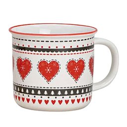 Obrázek pro produkt Hrnek Country 13x9x9cm 355ml porcelán (2druhy)